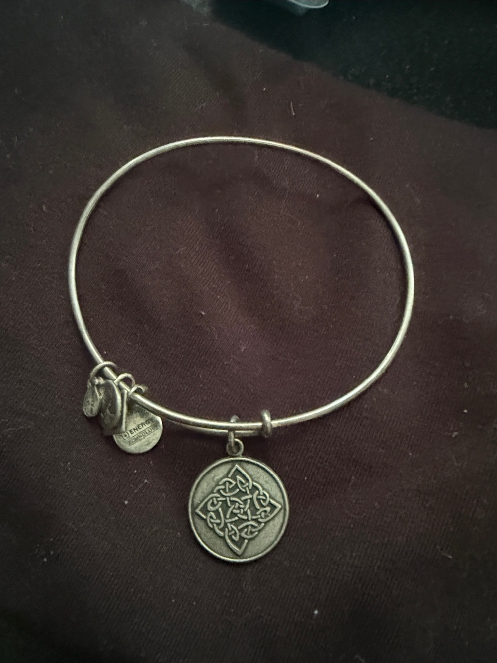 Alex and Ani Silver Celtic Knot Charm Bangle